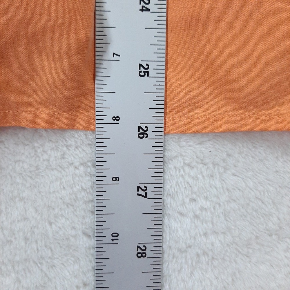 Anne Carson Womens XL Orange 100% Silk Sleeveless Button Down Shirt Pocket Top - Picture 5 of 6